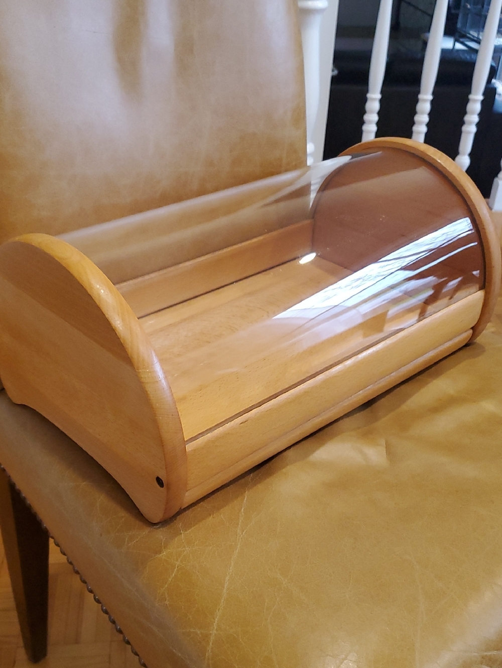 RARE Richard Nissen Denmark Vintage Wooden Wood Bread Box